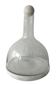 1135  Glass Bottle / Marble Base