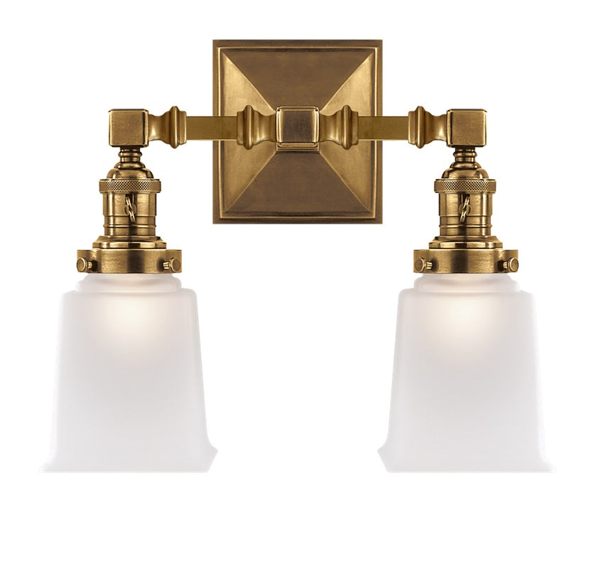 SL 2942HAB-FG Boston Square Double Light