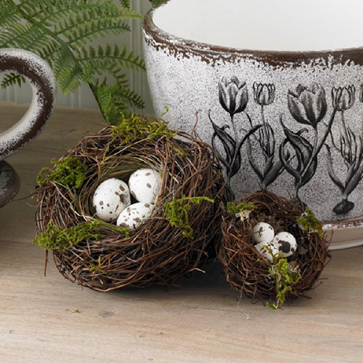 4 " Miniature Nest w/ Eggs