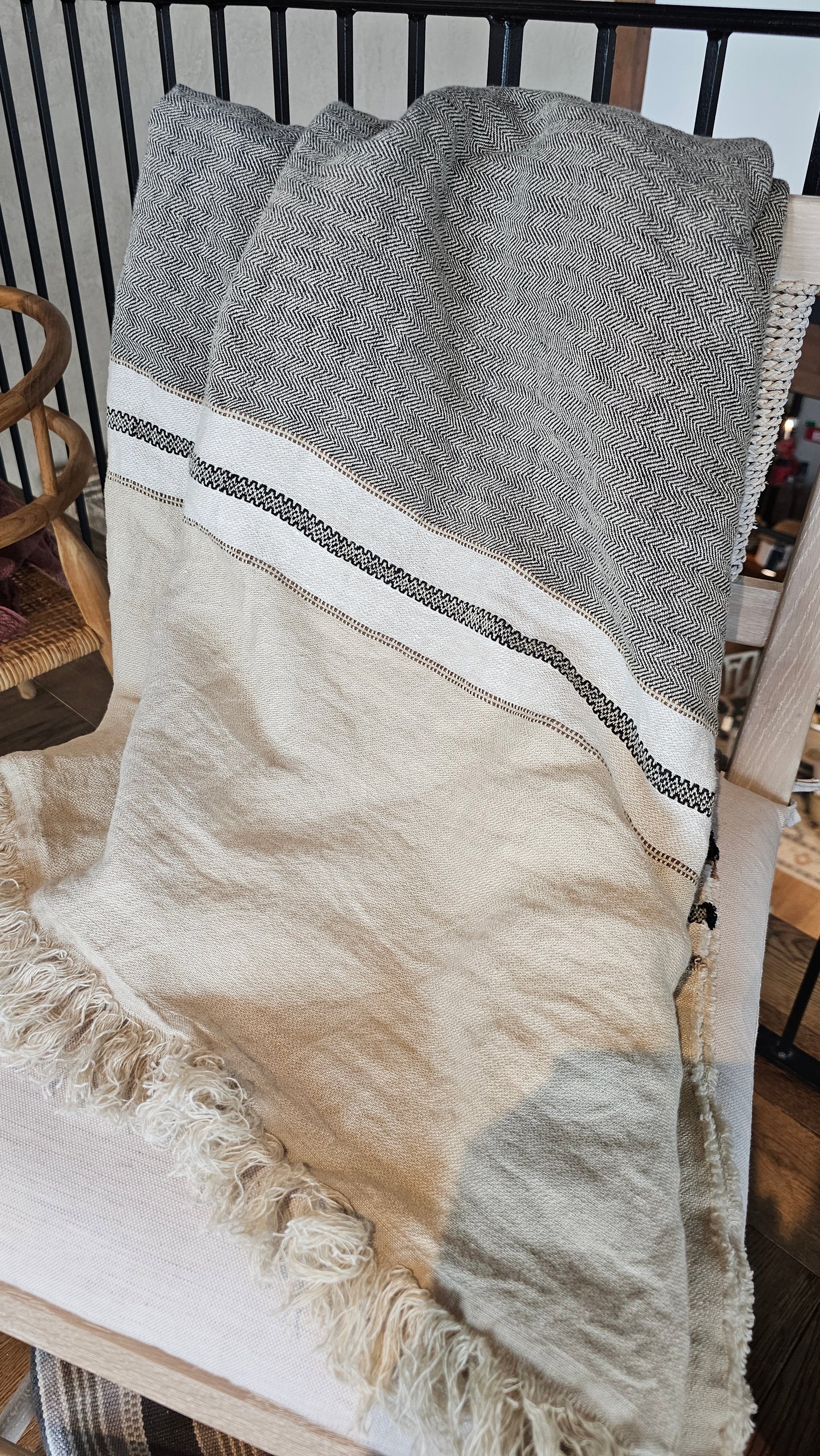 Beeswax Stripe Belgian Towel Fouta