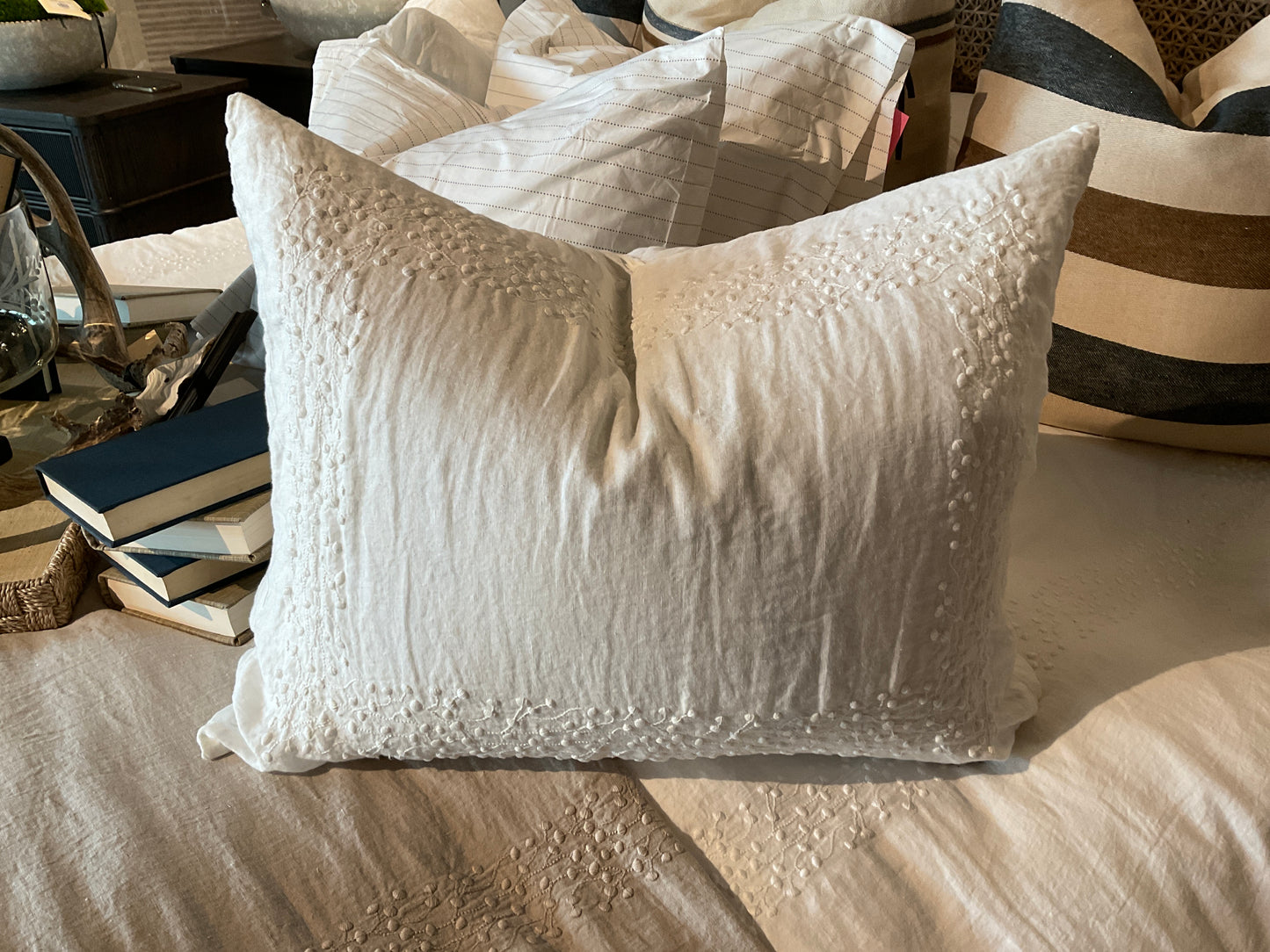 Piper King Sham in Ivory