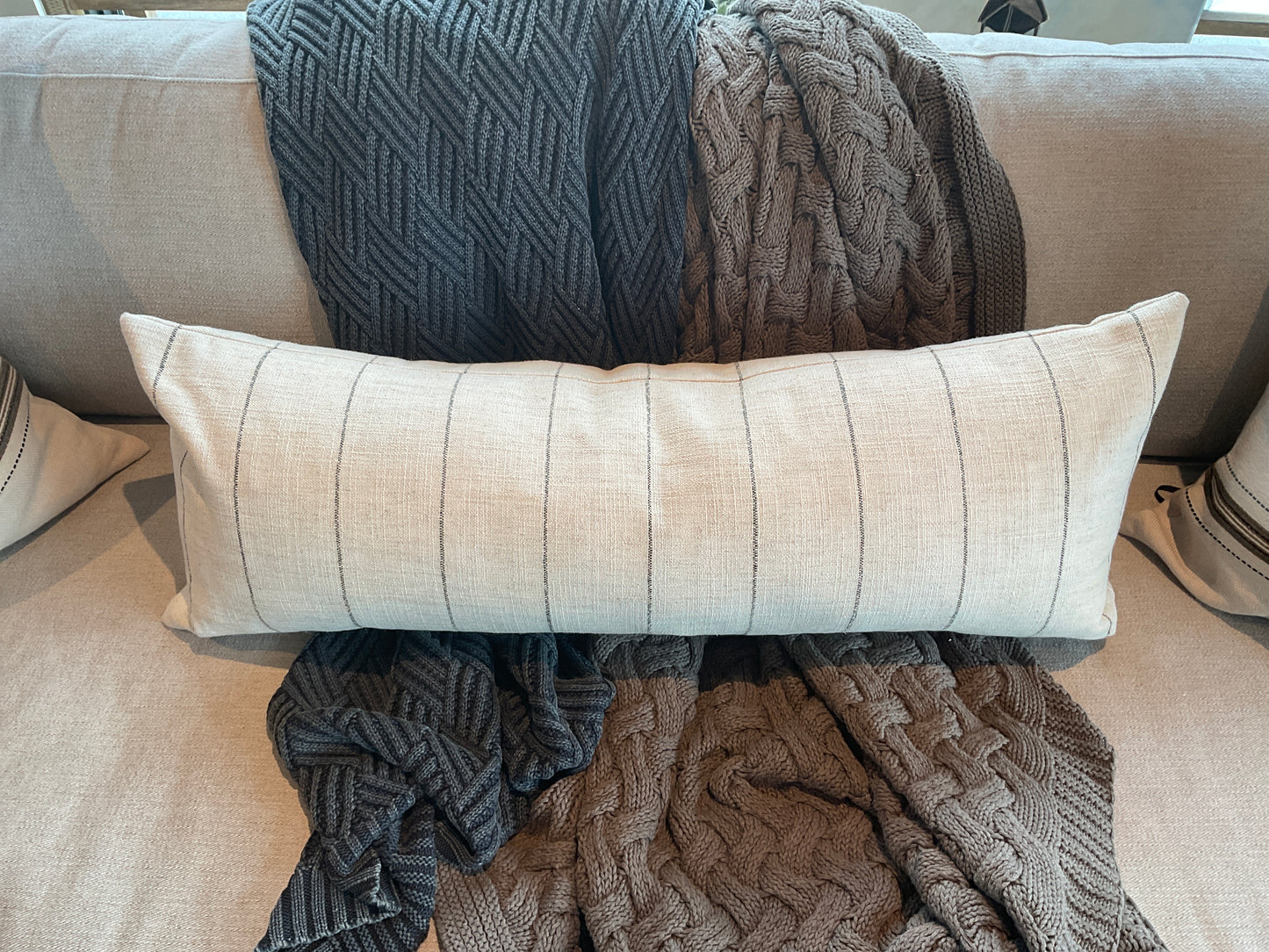 14x36 Pillow in Napa Flax w/ In-14x36