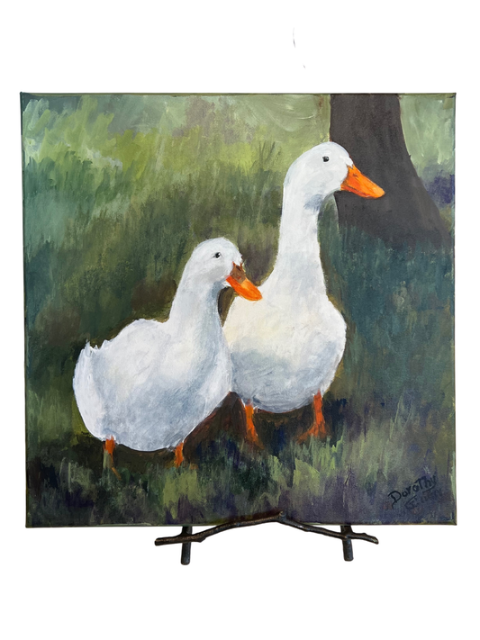 Pair of Ducks Painting 20x20" by Dorthy Gillen