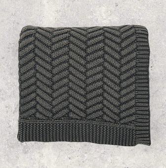 Washed chevron Dark grey 50x60
