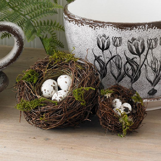 4 " Miniature Nest w/ Eggs