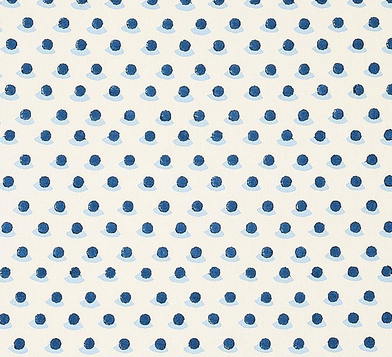 1.5 yards 179731 Berry Handblock Print Indigo Sky