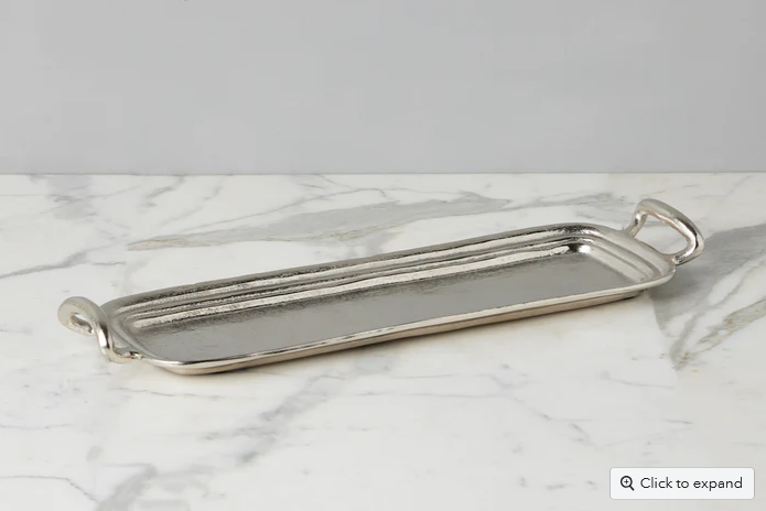 Vintage Metal Hotel Tray, Rectangle