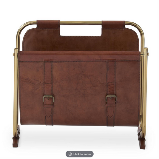 Magazine Rack w/Brass