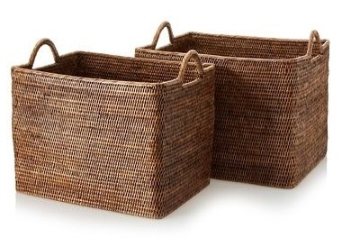 Rect. Basket w/Loop Handle Med.