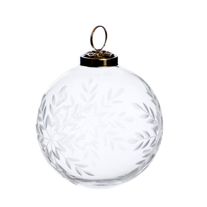 XAO10653 Snowflake Engraved LG Glass Ball