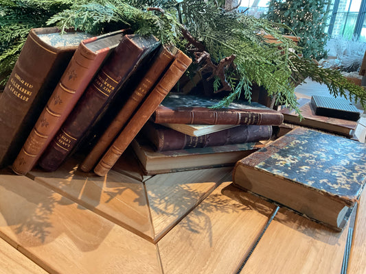 Antiqued Leather Bound Books