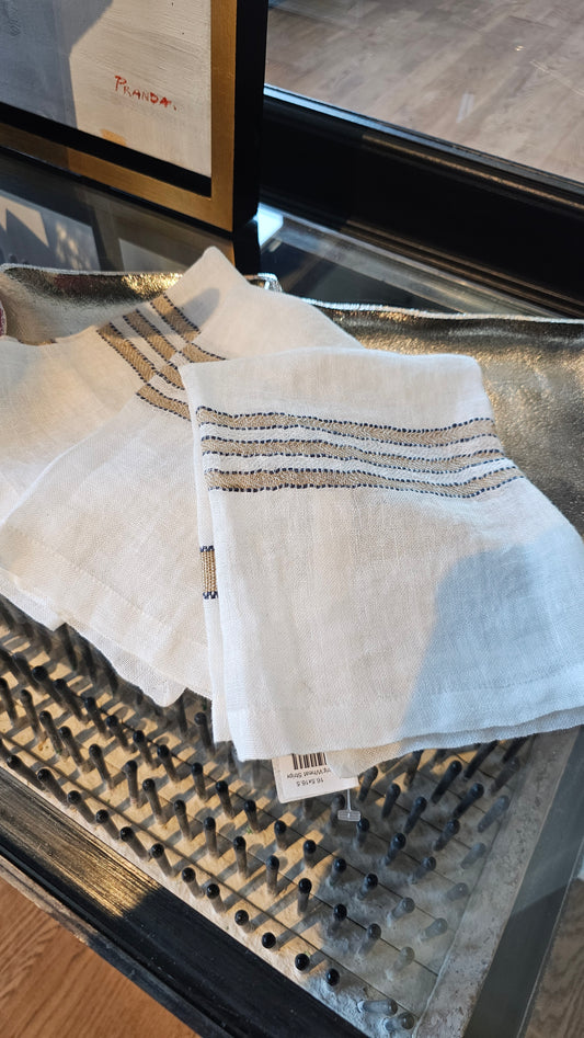 West Hinder Napkin - Wheat-Wheat Stripe : 16.5x16.5