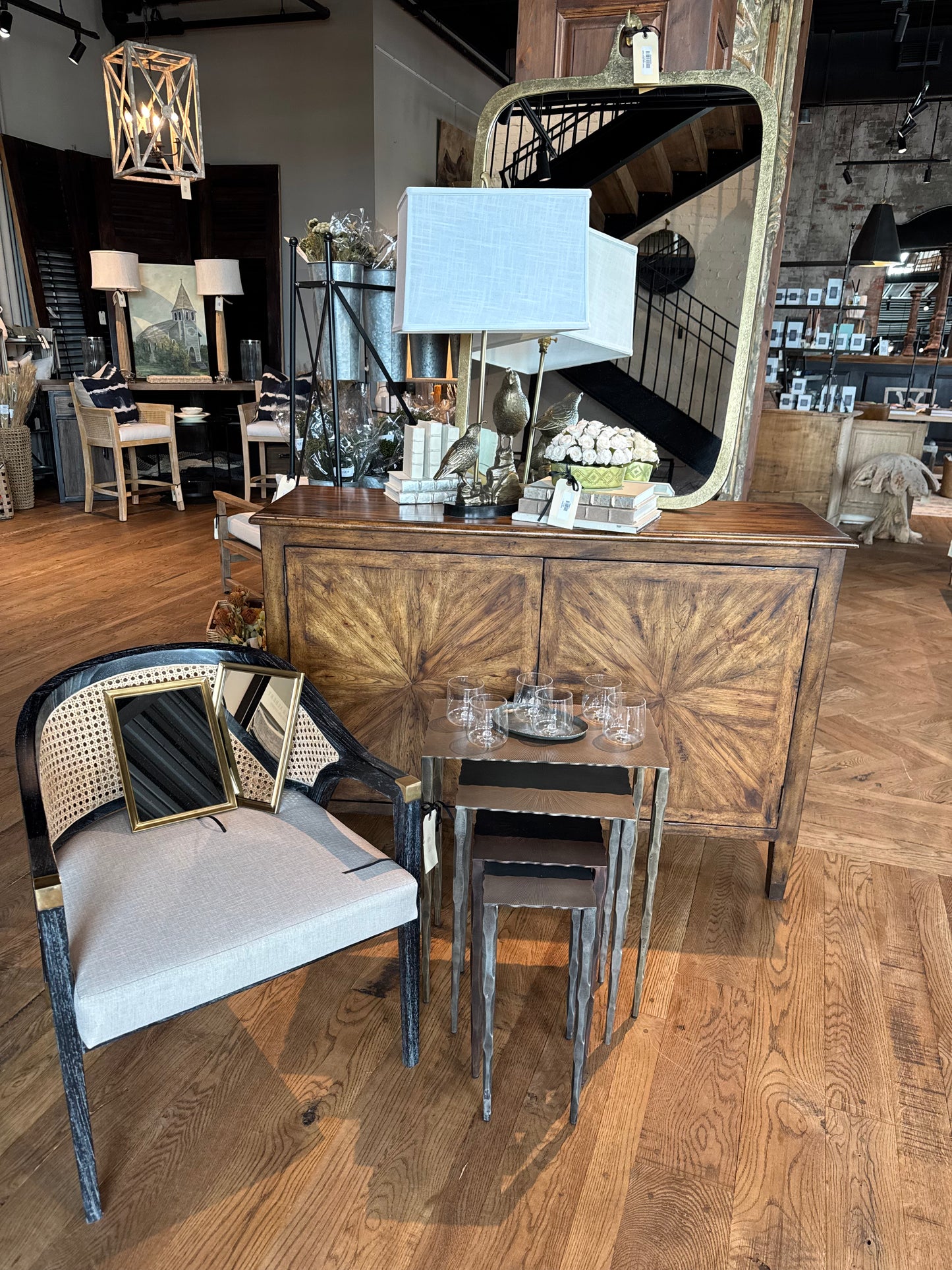 Transitional Pecan Cabinet