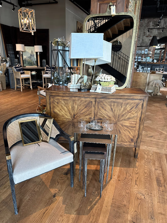 Transitional Pecan Cabinet